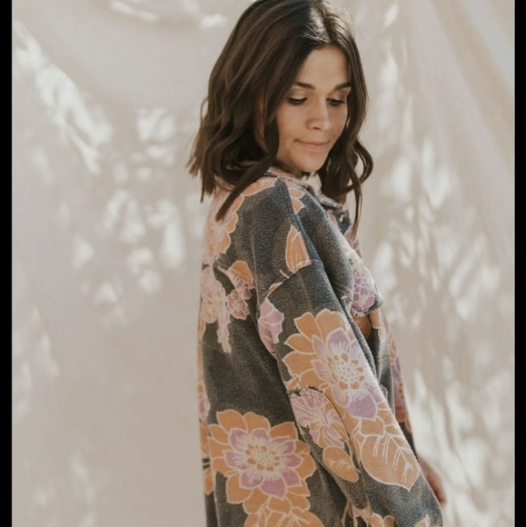 NWT Free People Floral Ruby Shirt Jacket, SM - Picture 4 of 15